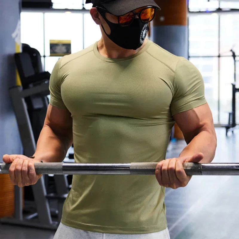 Men's Dry Fit Gym T-Shirt - Plus Size Sports Training Tee