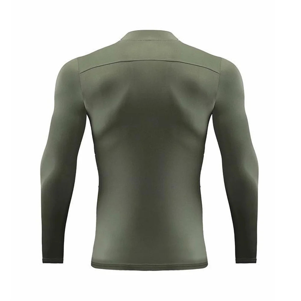 Men's UV Protection Compression Shirt - Long Sleeve Athletic Top