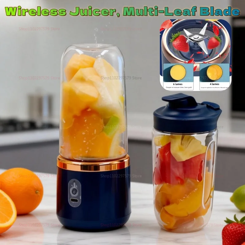 Double Cup Portable Blender - USB Juicer Fruit Mixer
