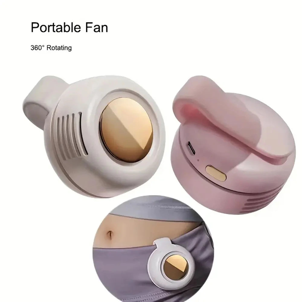 Bladeless Waist Clip Fan - 3-Speed Portable