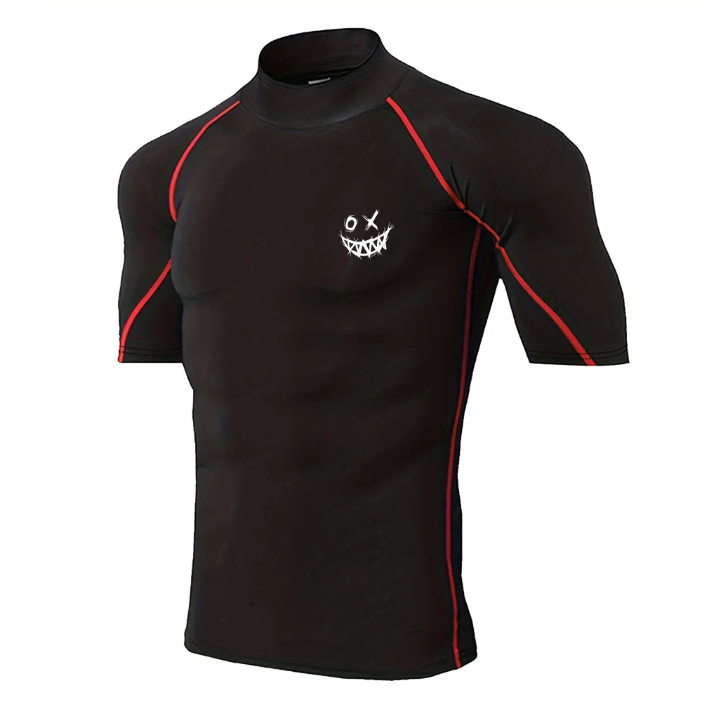 Men's Graphic Print Compression Top