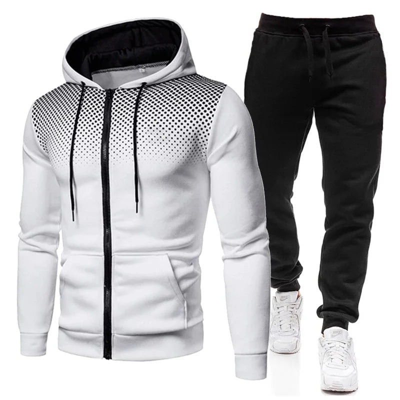 Men's Athletic Tracksuit - Hoodie & Sweatpants Set
