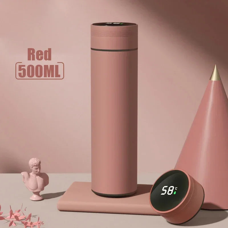 Insulated Thermos Bottle with Temperature Display - 500ml