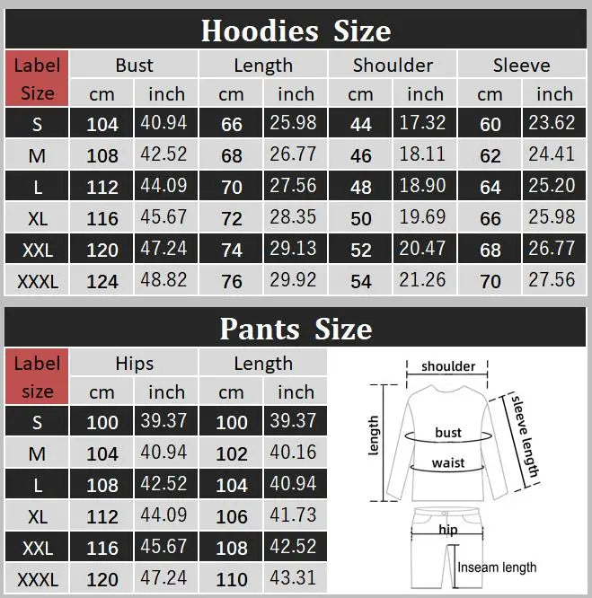 Men's Athletic Tracksuit - Hoodie & Sweatpants Set