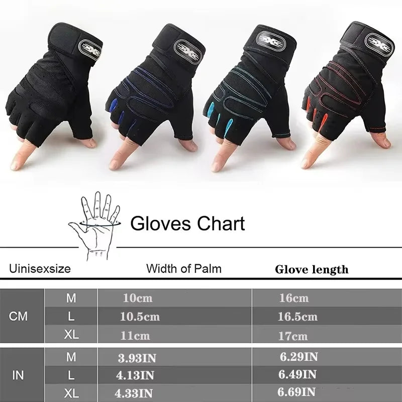 Weight Lifting Gym Gloves - Wrist Support Fitness Gloves