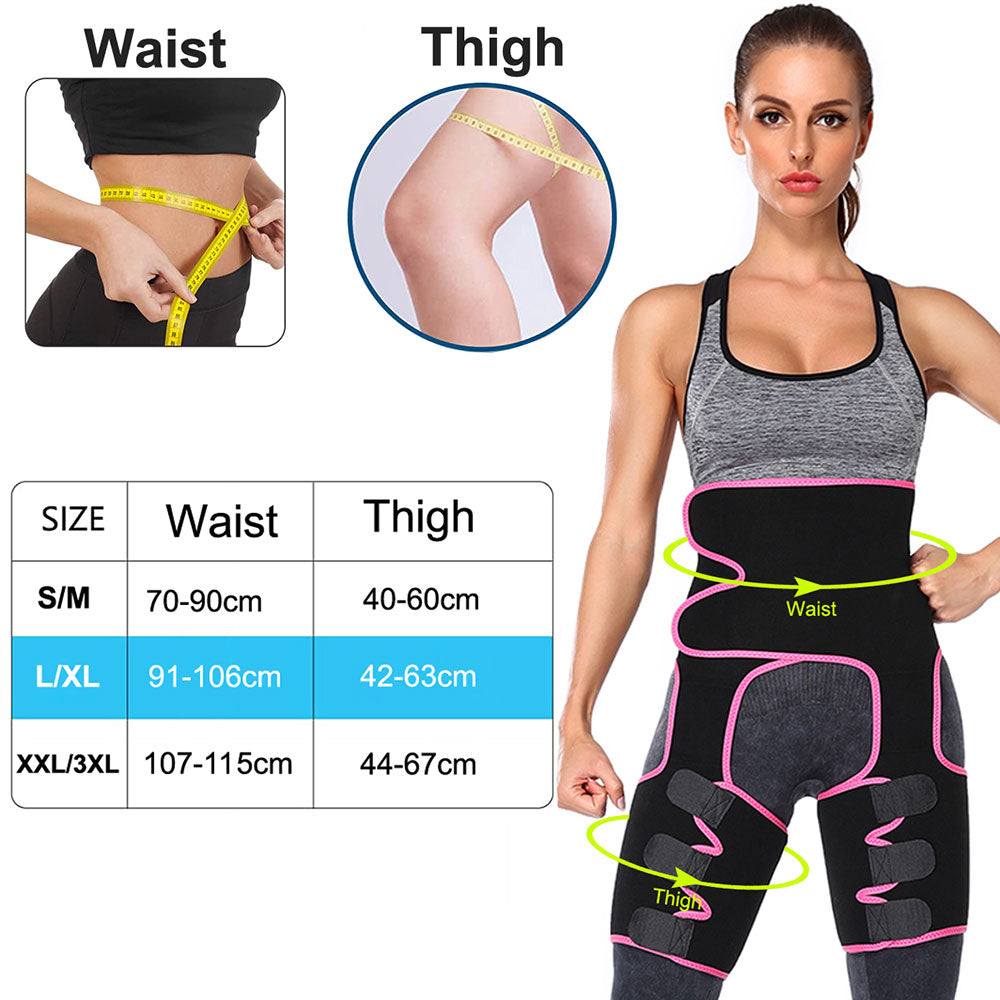 Women's 3-in-1 Waist Thigh Trimmer - Body Shaper & Butt Lifter