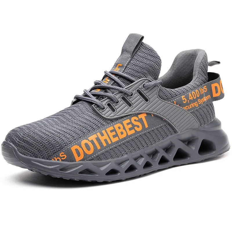 Lightweight Steel Toe Work Shoes with Breathable Safety Design