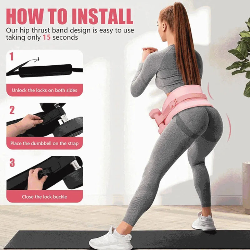 Hip Bridge Weight Belt - Adjustable Fitness Waist Training Belt