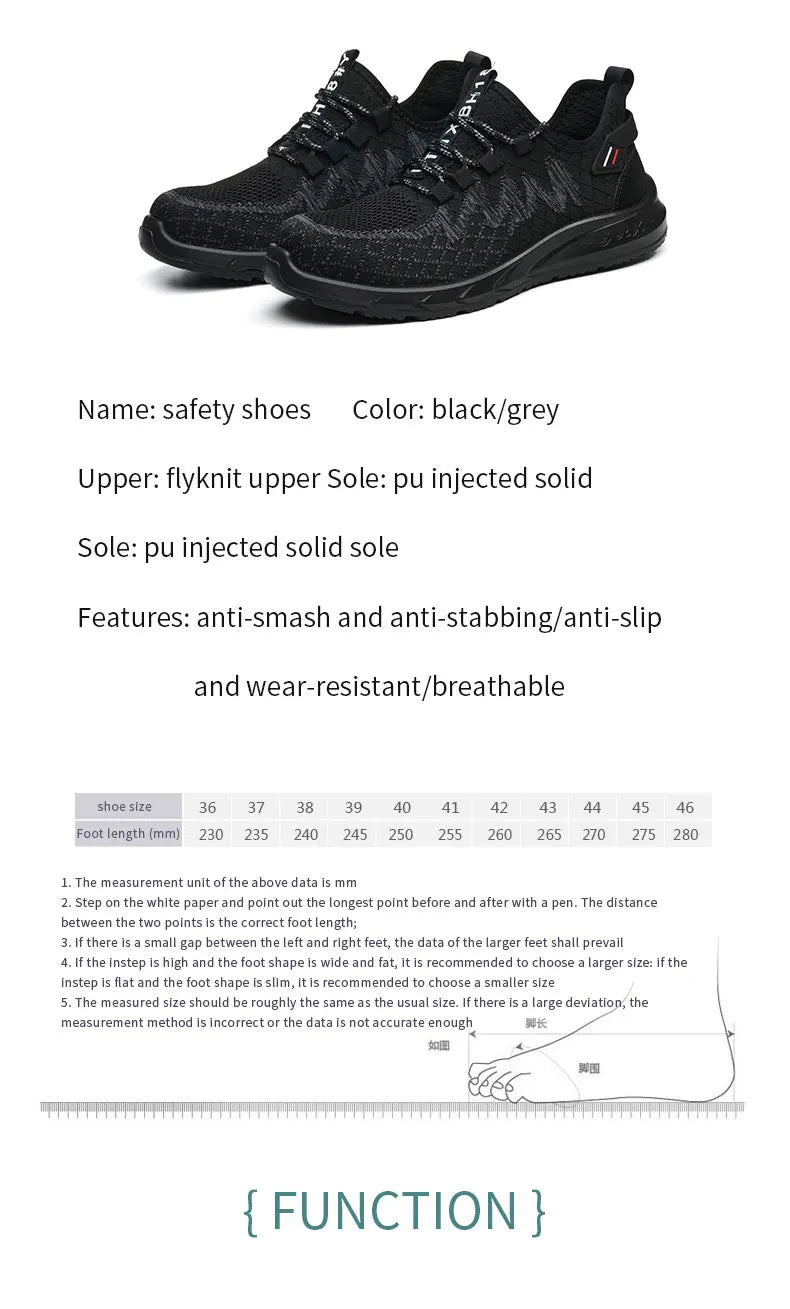 Steel Toe Work Shoes – Lightweight, Breathable Safety