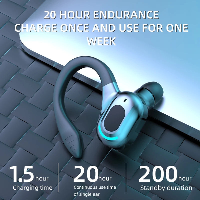 Bluetooth 5.2 Wireless Earphones - Waterproof HiFi Stereo Earbuds with Mic