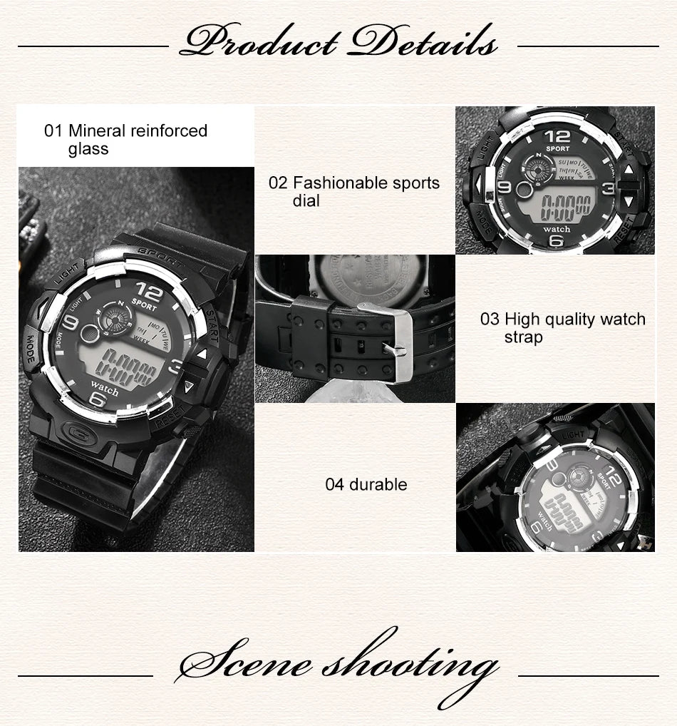 Luminous Men's Sport Watch - LED Digital Waterproof Watch
