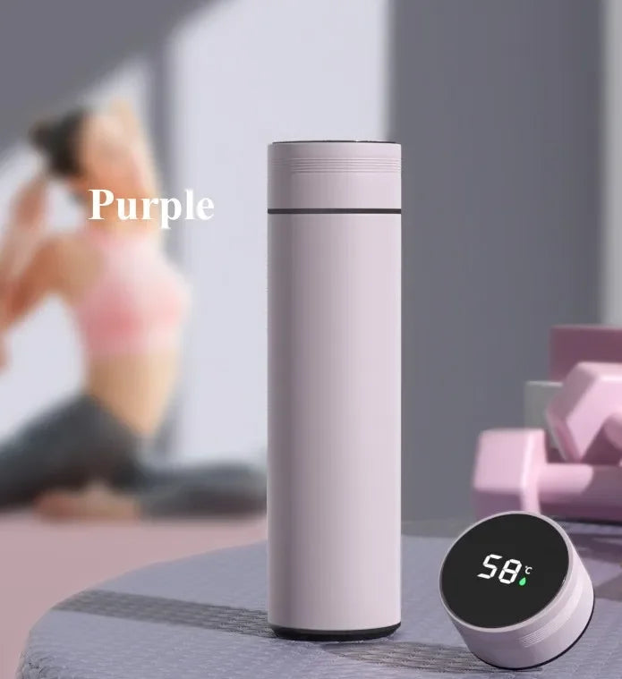 Insulated Thermos Bottle with Temperature Display - 500ml