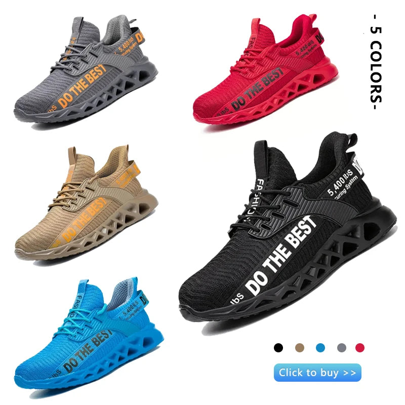 Lightweight Steel Toe Work Shoes with Breathable Safety Design