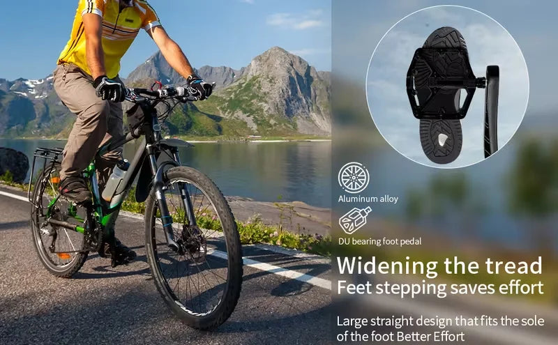 Bicycle pedal - Anti-slip - Double bearing - Lightweight cycling pedal - Suitable for road and mountain bike riding accessories