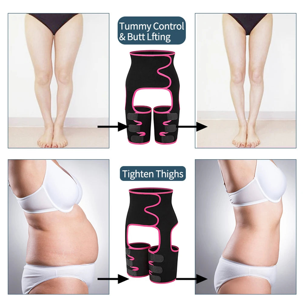 Women's 3-in-1 Waist Thigh Trimmer - Body Shaper & Butt Lifter