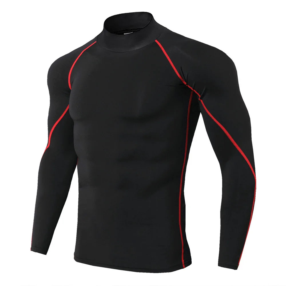 Men's Long Sleeve Compression Shirt - Quick Dry Bodybuilding Top