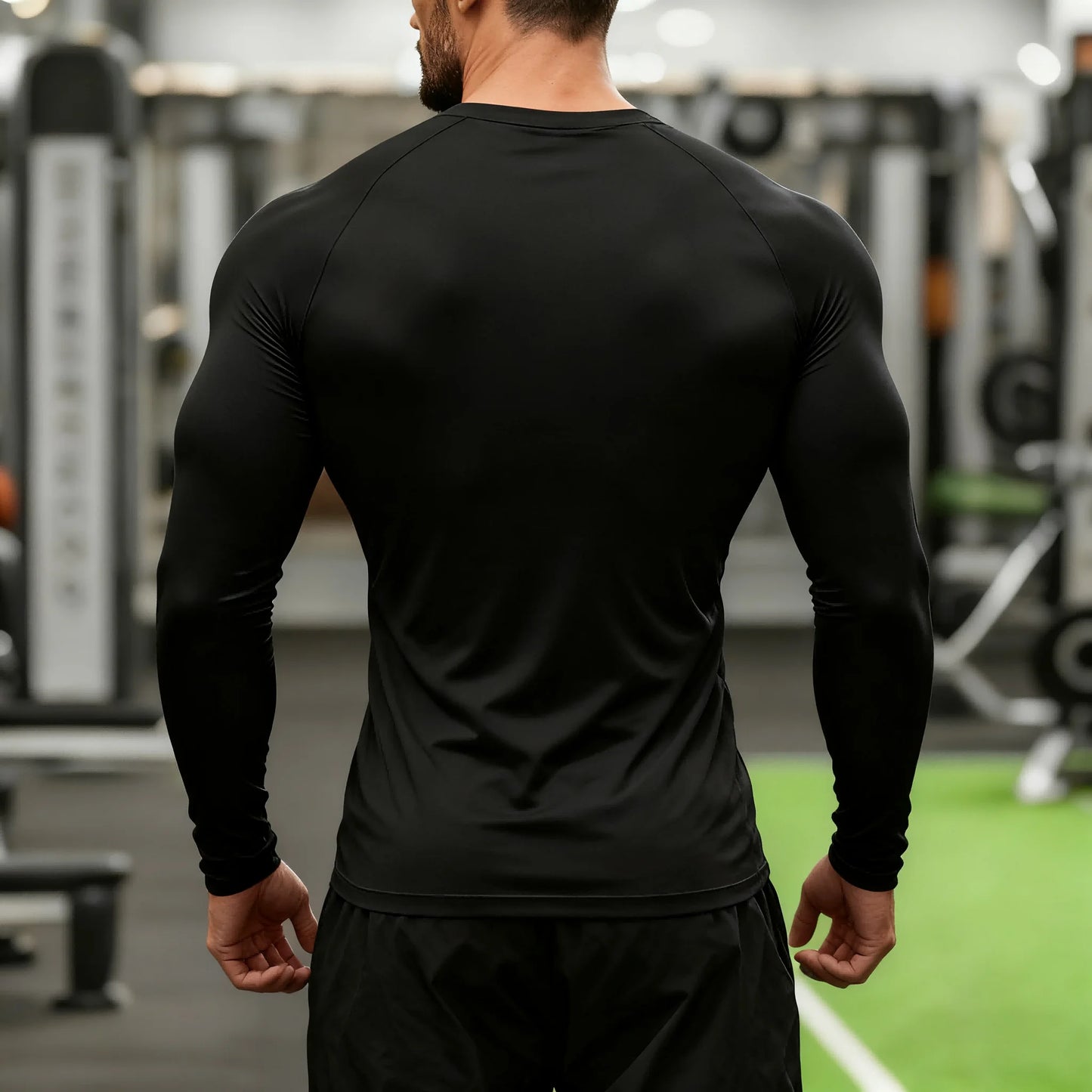 Men's Compression Long Sleeve Shirt - Quick Dry Gym Workout Bodybuilding Top