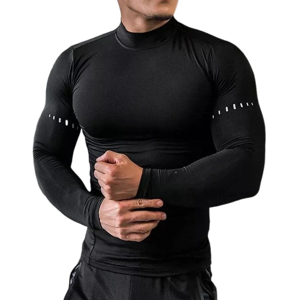 Men's UV Protection Compression Shirt - Long Sleeve Athletic Top