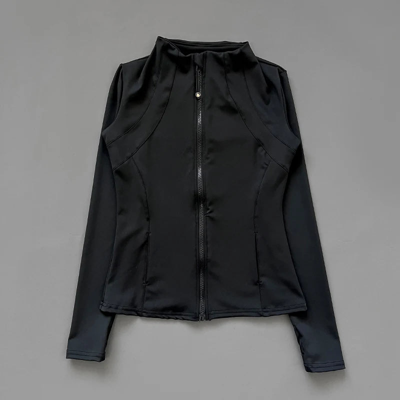 Women's Fitness Jacket - Quick Dry Slim-Fit Zipper Yoga Jacket