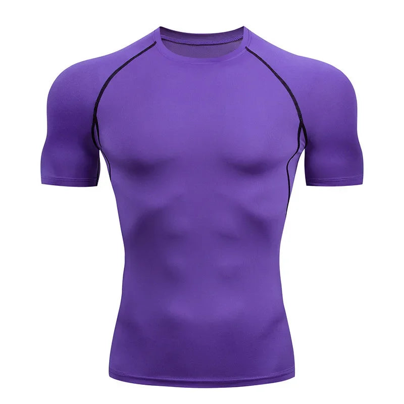 Men's Compression Long Sleeve Shirt - Quick Dry Gym Workout Bodybuilding Top