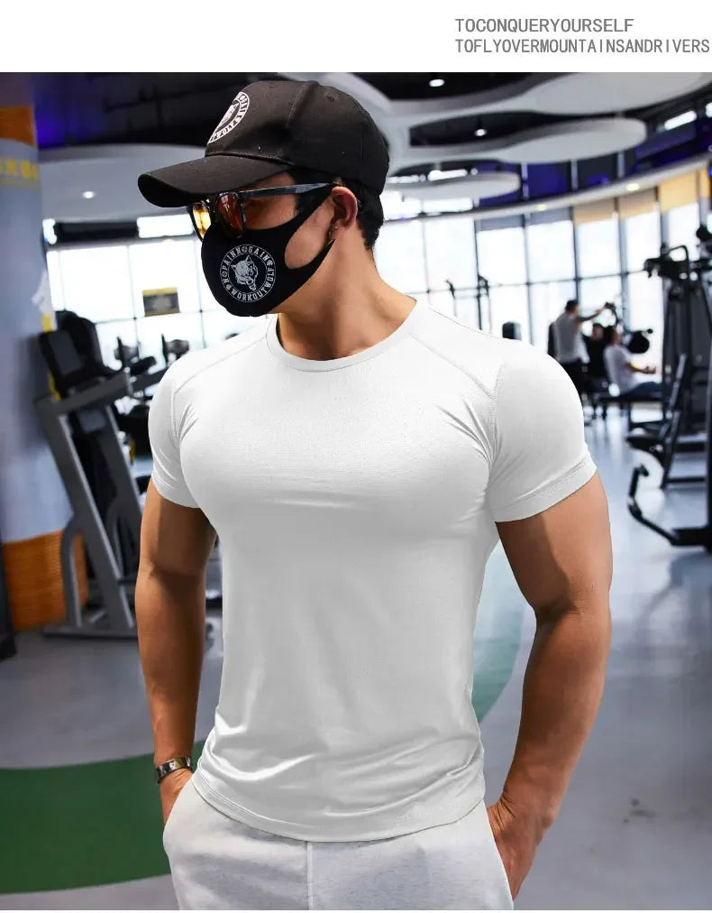 Men's Dry Fit Gym T-Shirt - Plus Size Sports Training Tee