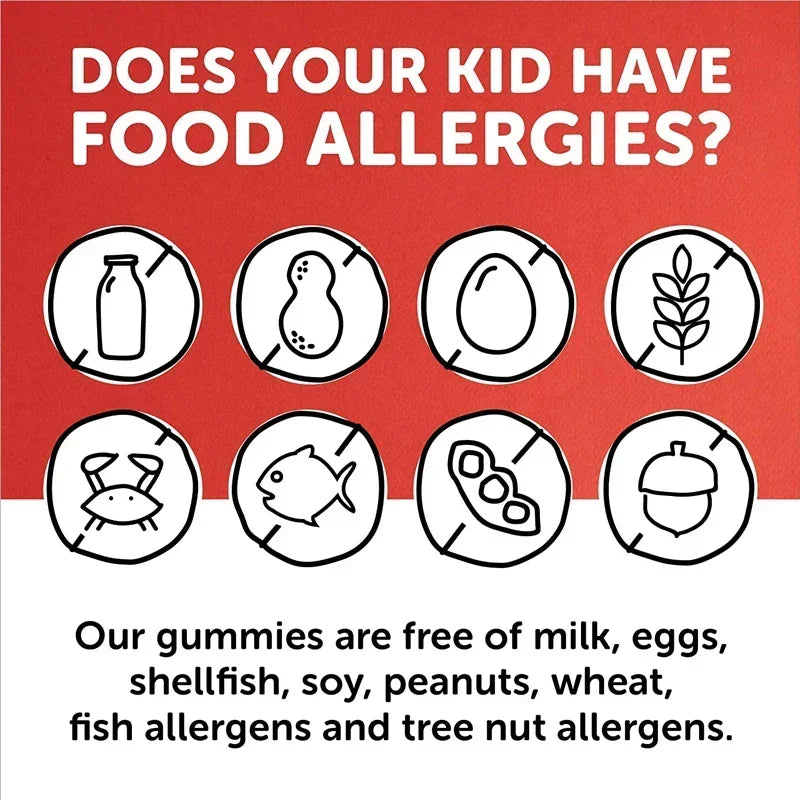 Kids' Daily Gummy Vitamins - 13 Essential Nutrients & Omega 3