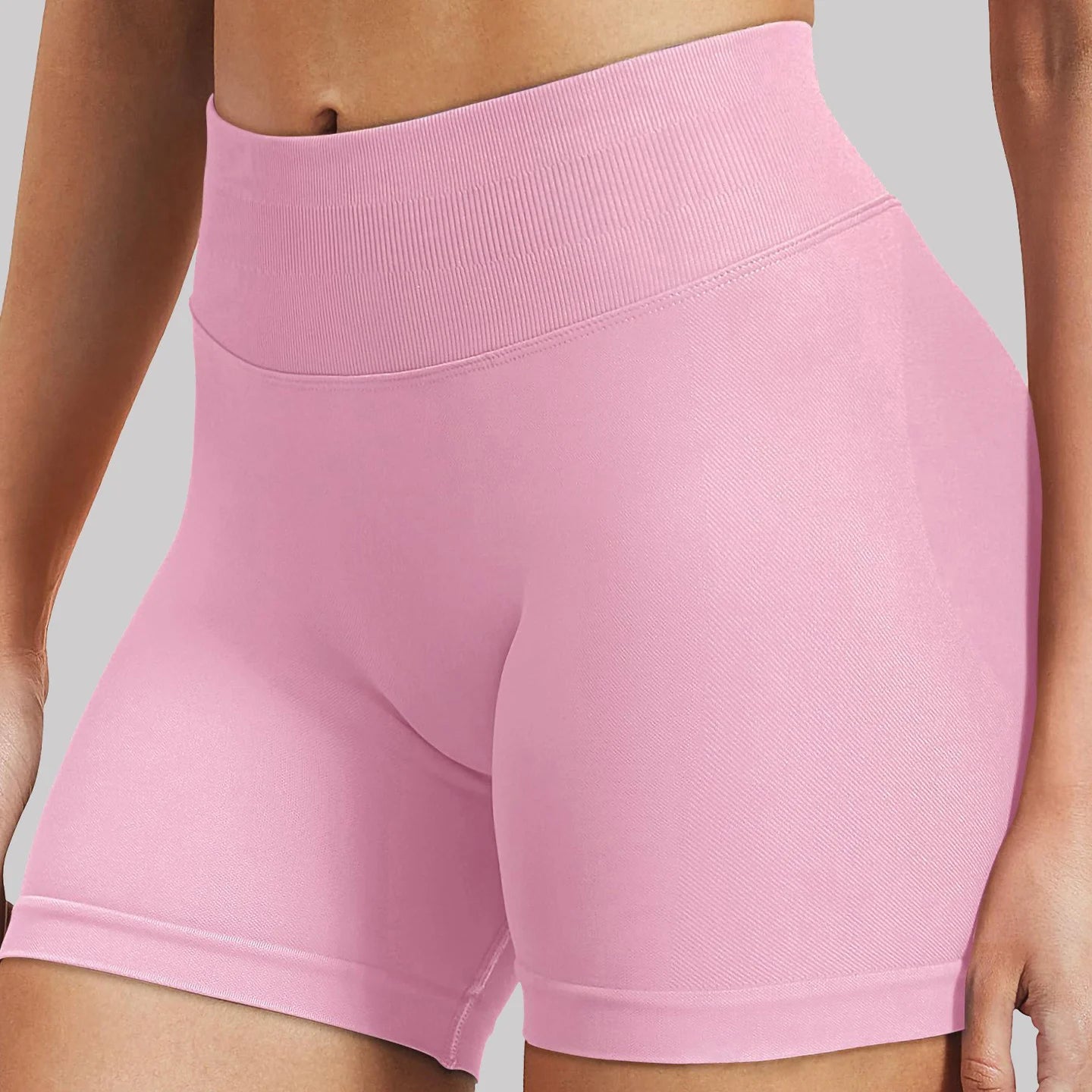 Women's Seamless Gym Shorts - Low Waist Yoga Running Shorts
