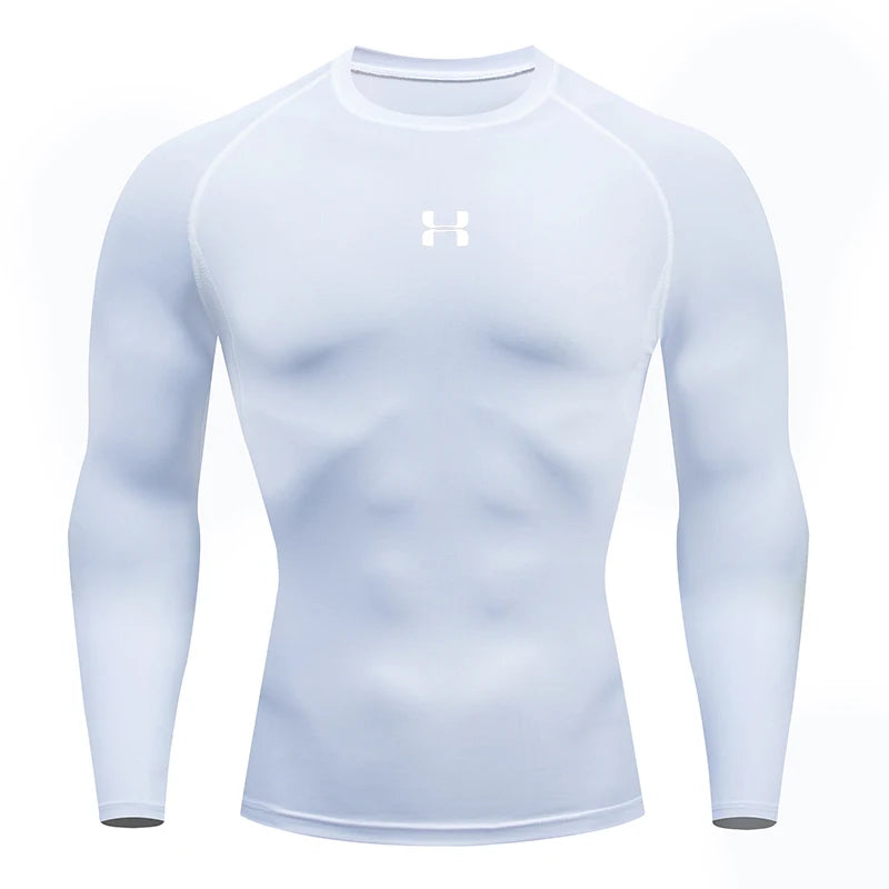 Men's Athletic Compression Shirt - Long Sleeve Running Top