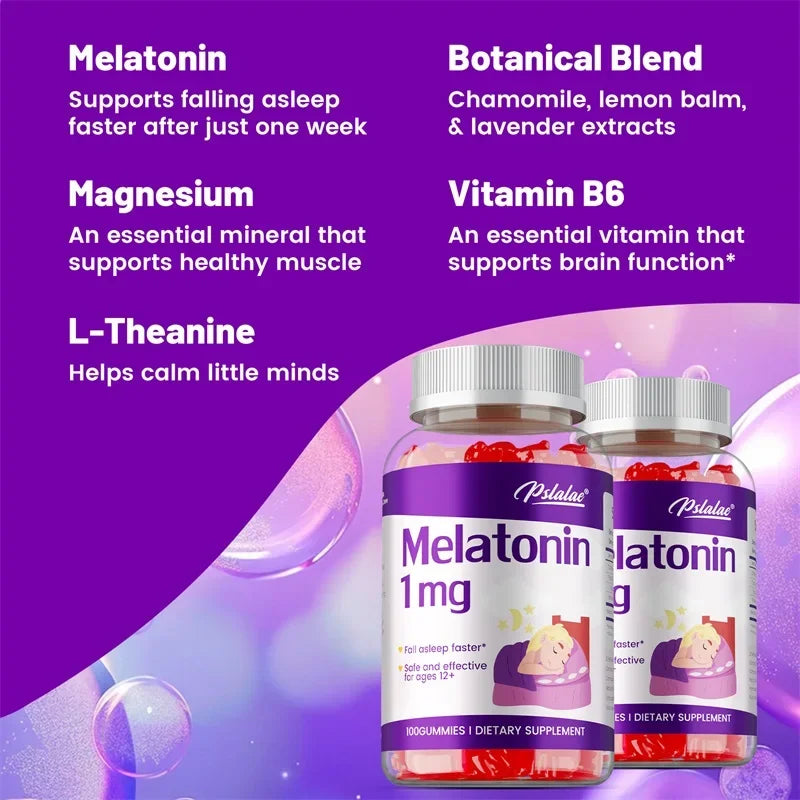 Melatonin Sleep Gummies - 1mg Stress Relief & Better Sleep