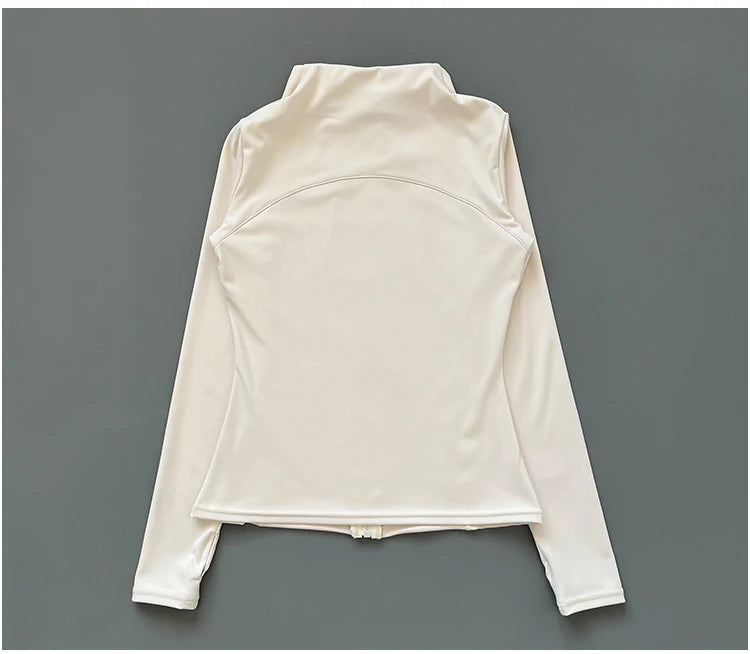 Women's Fitness Jacket - Quick Dry Slim-Fit Zipper Yoga Jacket