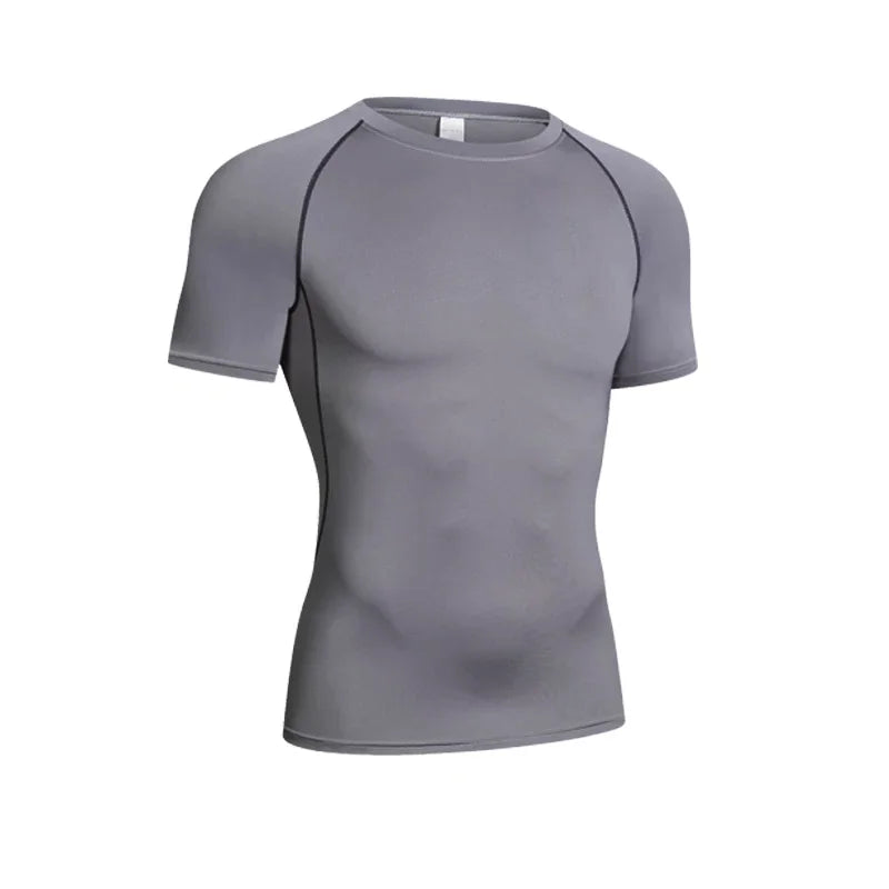 Men's Black Compression Long Sleeve Shirt - Quick Dry Base Layer