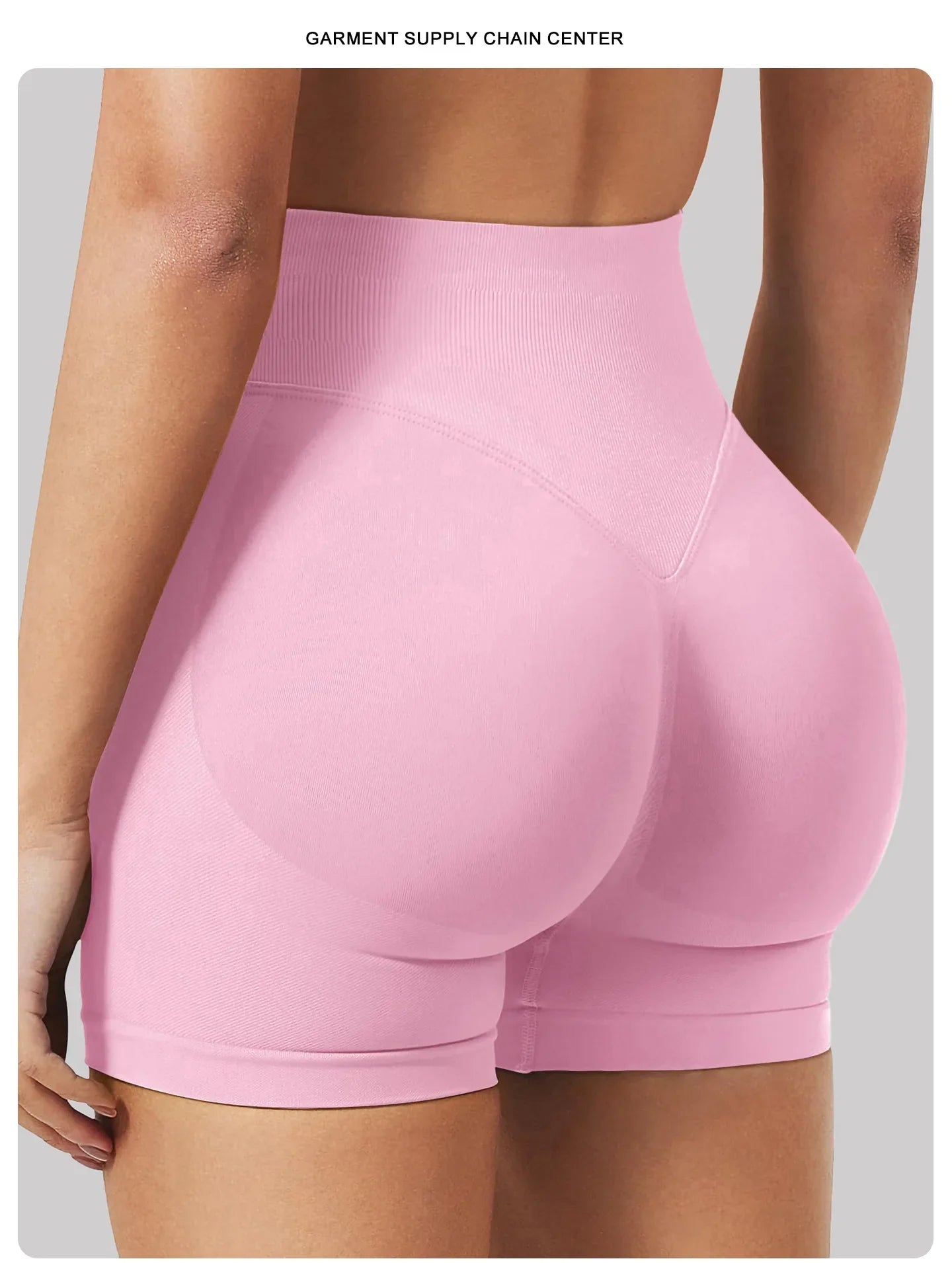 Women's Seamless Gym Shorts - Low Waist Yoga Running Shorts