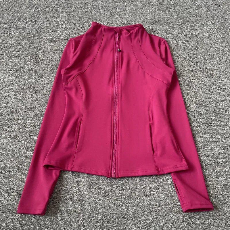 Women's Fitness Jacket - Quick Dry Slim-Fit Zipper Yoga Jacket