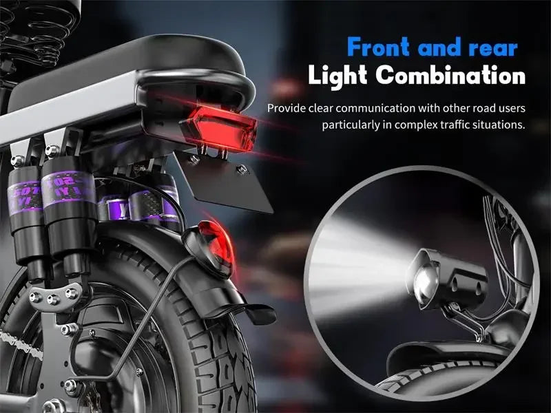 Foldable Electric Bike 400W 48V 30Ah – Urban Commuter