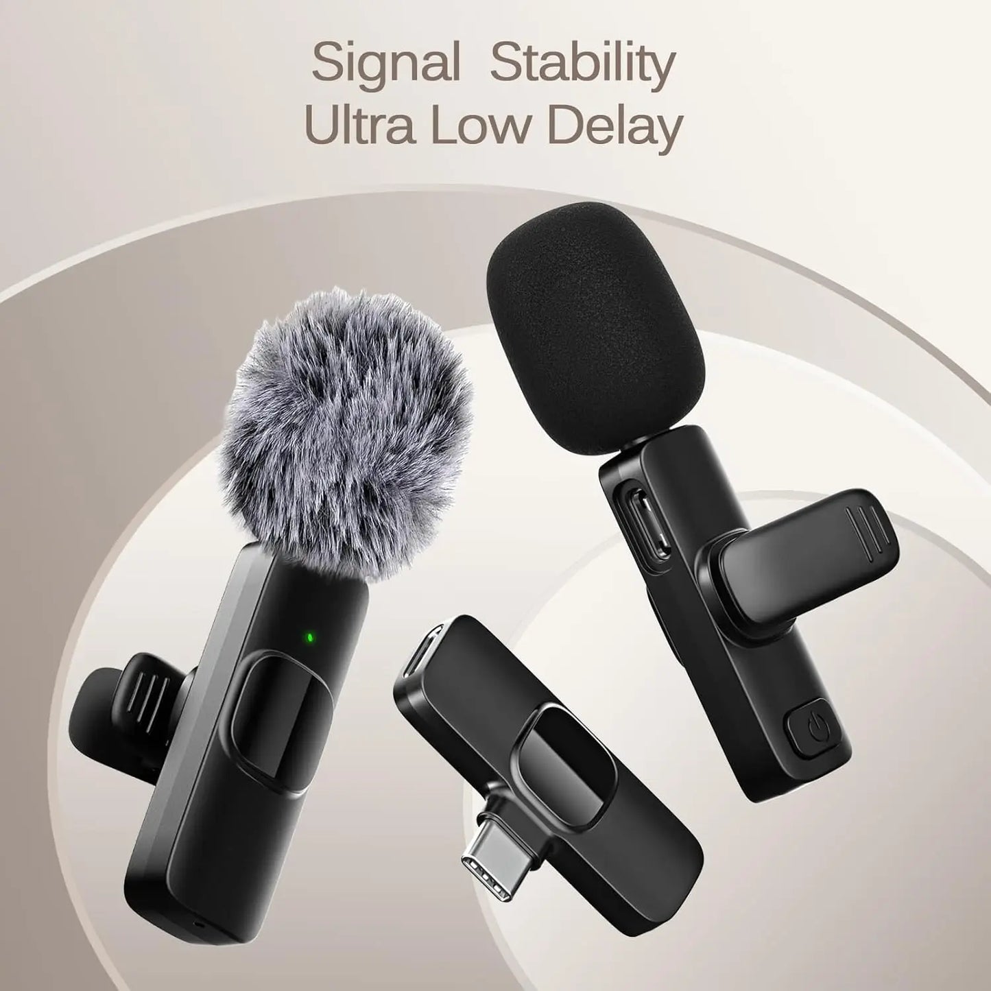 Wireless Lavalier Microphone - 2 Pack