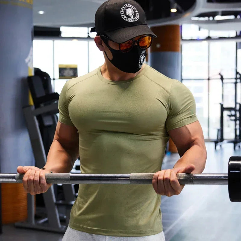Men's Dry Fit Gym T-Shirt - Plus Size Sports Training Tee