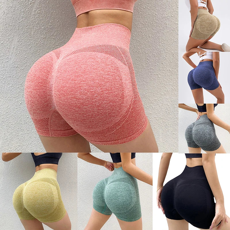 Women's Cycling Shorts - High Waist Push-Up Gym Shorts