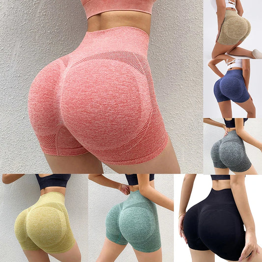 Women's Cycling Shorts - High Waist Push-Up Gym Shorts
