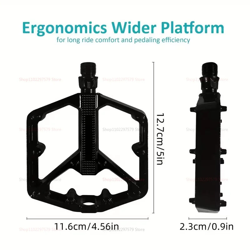 Bicycle pedal - Anti-slip - Double bearing - Lightweight cycling pedal - Suitable for road and mountain bike riding accessories