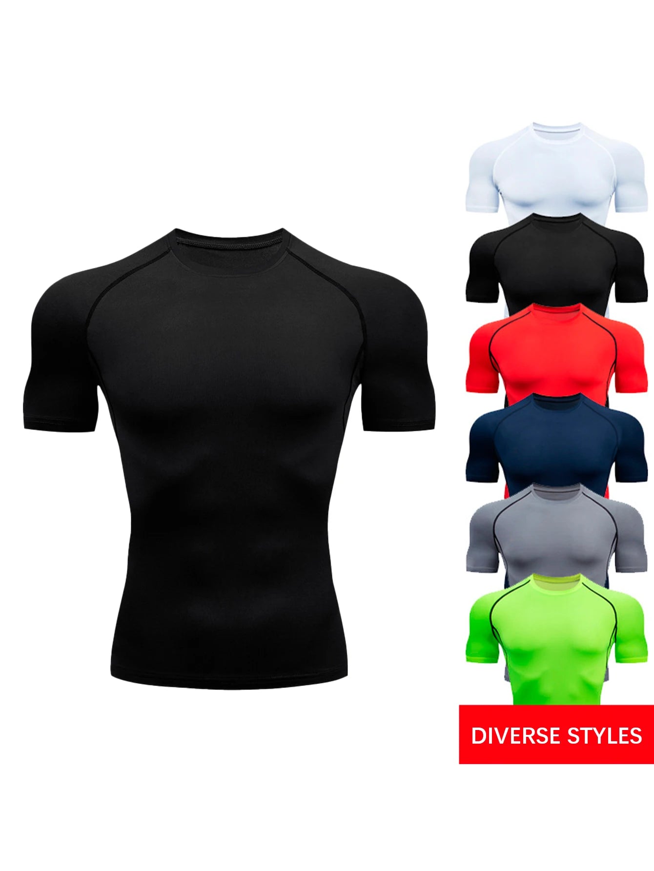 Men's Gym Training Compression T-Shirt - Breathable Stretchy Top