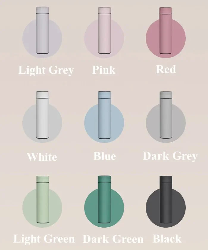 Insulated Thermos Bottle with Temperature Display - 500ml