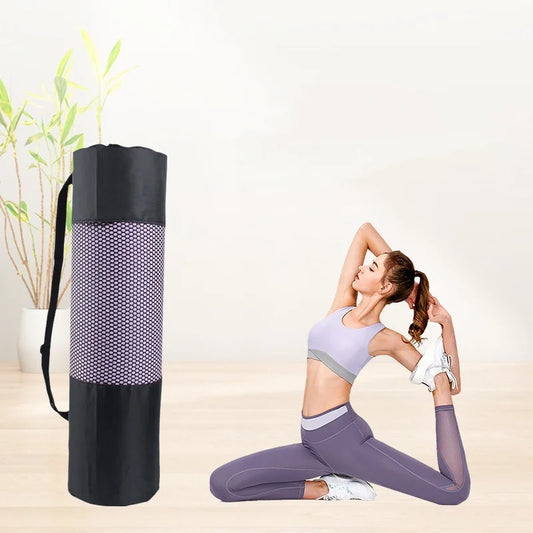 Yoga Mat Carry Bag with Mesh Pocket & Adjustable Strap