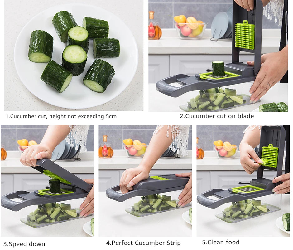 Multifunctional Vegetable Chopper - Kitchen Slicer & Grater
