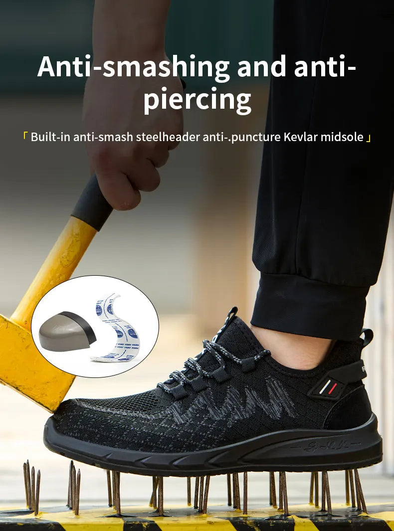 Steel Toe Work Shoes – Lightweight, Breathable Safety