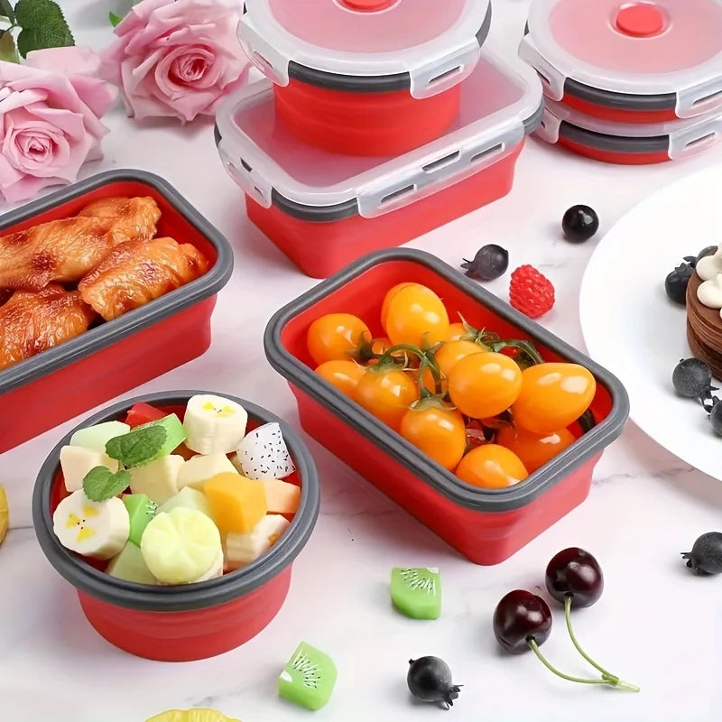 Collapsible Silicone Food Storage Containers