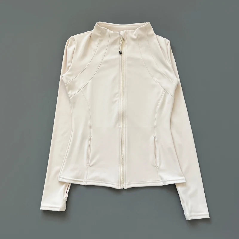 Women's Fitness Jacket - Quick Dry Slim-Fit Zipper Yoga Jacket