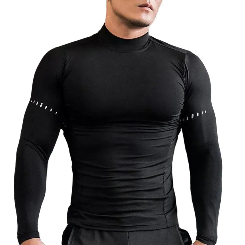 Men's UV Protection Compression Shirt - Long Sleeve Athletic Top