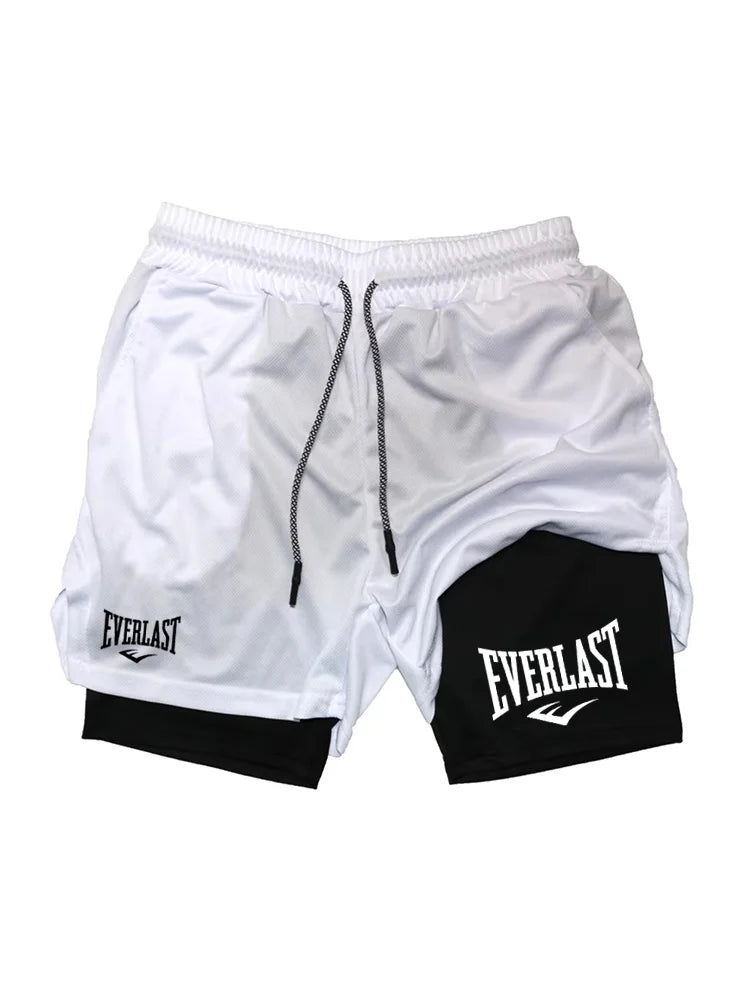 Men's Double-Deck Running Shorts - 2-in-1 Sports Shorts