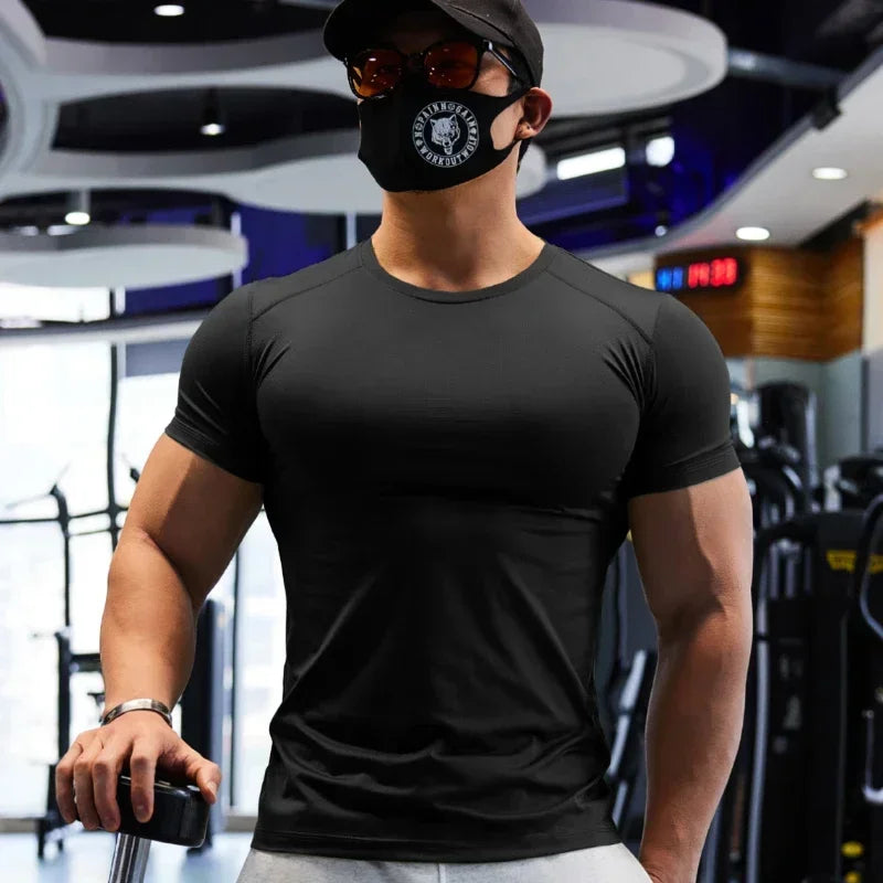 Men's Dry Fit Gym T-Shirt - Plus Size Sports Training Tee