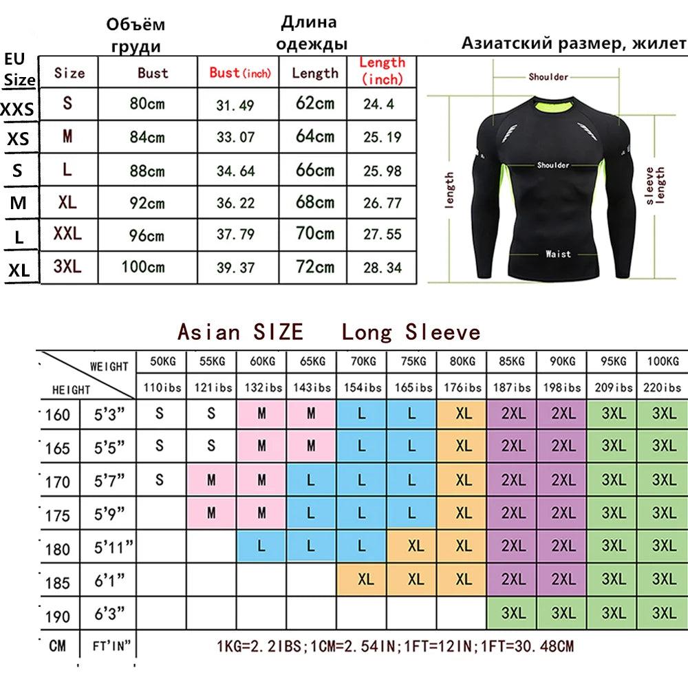 Men's Graphic Print Compression Top